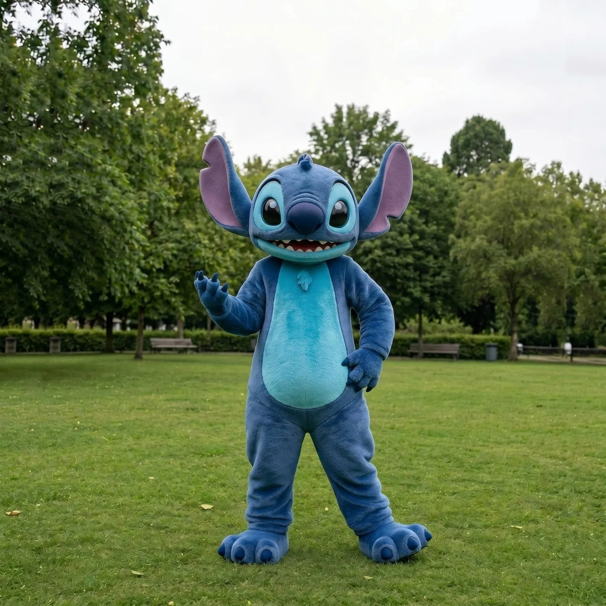Blue Alien Mascot Costume | Cute Cartoon Creature Costume | Full Body Character Mascot Suit