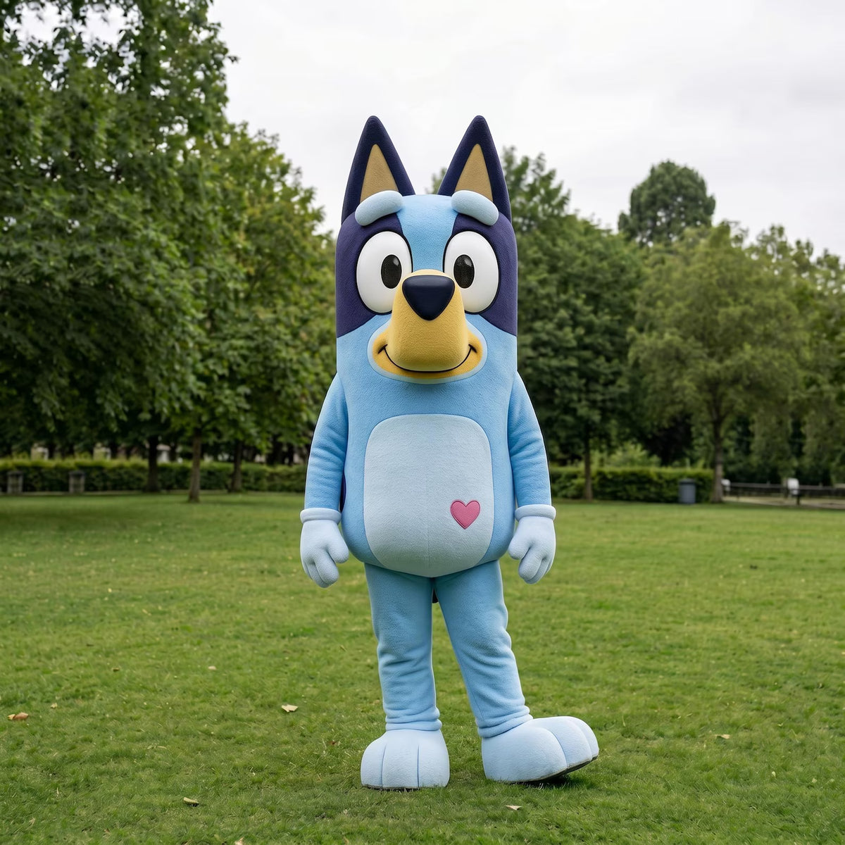 Blue Dog Mascot Costume – Waving Blue Dog Character Outfit for Parties & Events