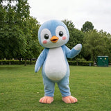 Blue Penguin Mascot Costume | Cute Penguin Character Costume | Full Body Bird Mascot Suit