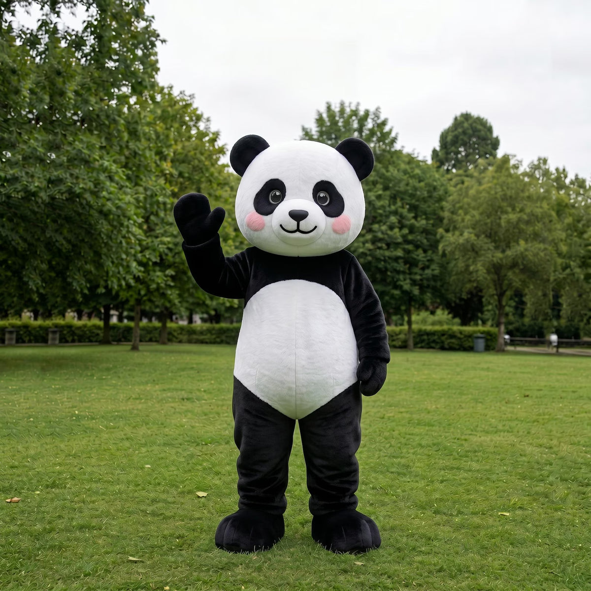 Cute Panda Mascot Costume – Fluffy Giant Panda Character Outfit for Parties & Events