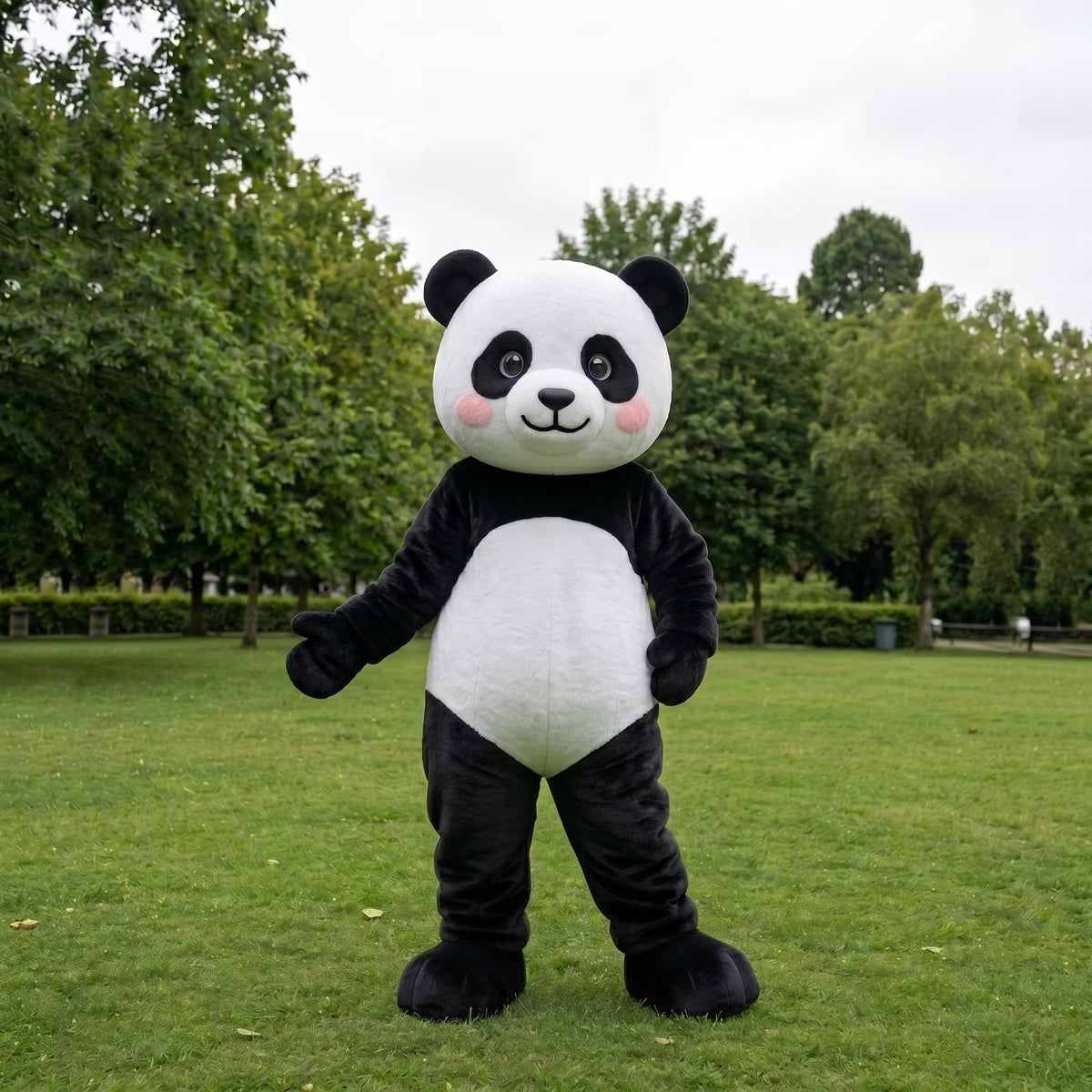 Cute Panda Mascot Costume – Fluffy Giant Panda Character Outfit for Parties & Events