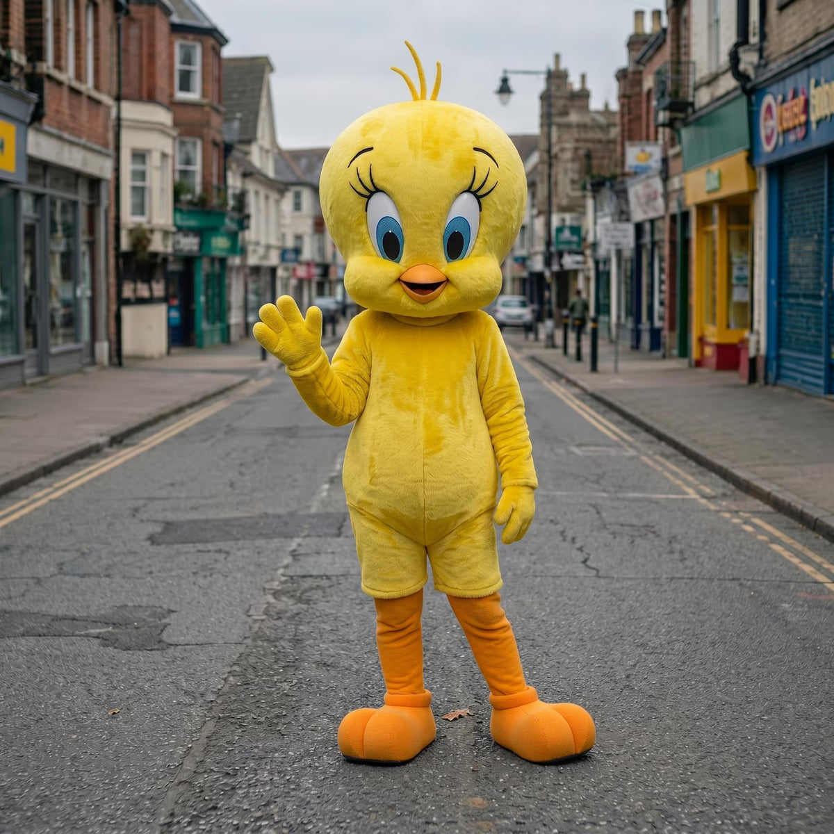 Yellow Bird Mascot Costume | Cute Cartoon Bird Character Suit | Full Body Bird Mascot Costume
