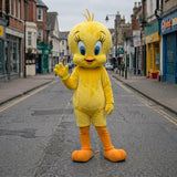 Yellow Bird Mascot Costume | Cute Cartoon Bird Character Suit | Full Body Bird Mascot Costume