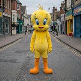 Yellow Bird Mascot Costume | Cute Cartoon Bird Character Suit | Full Body Bird Mascot Costume