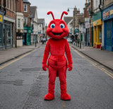 Red Insect Mascot Costume | Cartoon Bug Character Suit | Full Body Insect Mascot Costume