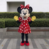 Red Polka Dot Mouse Mascot Costume | Cartoon Mouse Character Suit | Full Body Mascot Costume