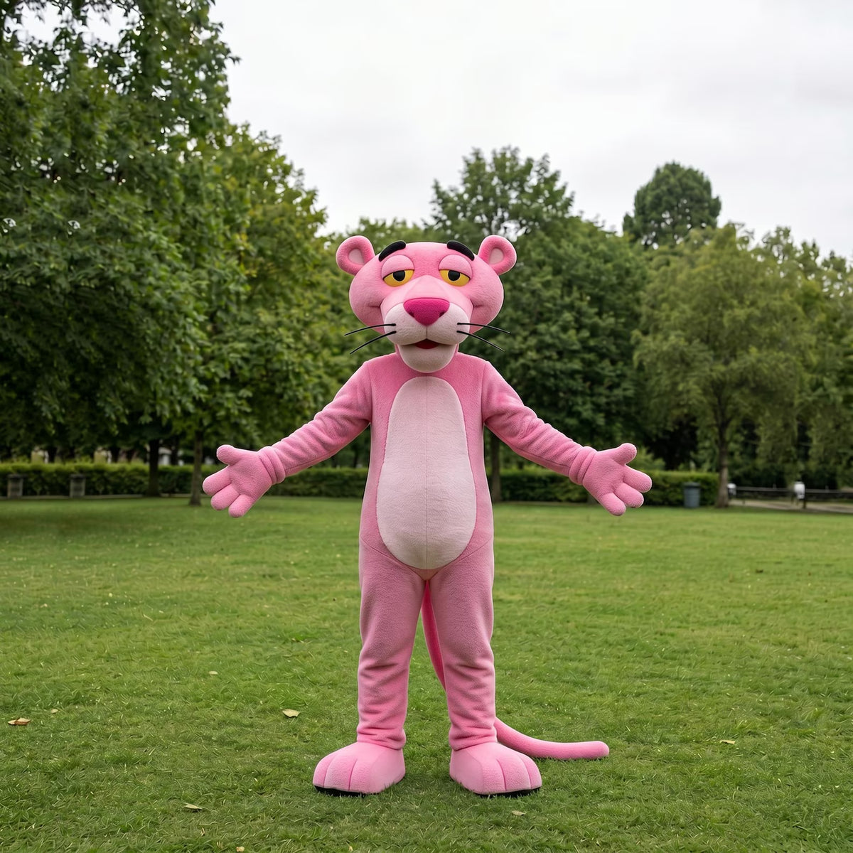 Classic Pink Panther Mascot Costume – Halloween Cartoon Character Outfit for Parties & Events