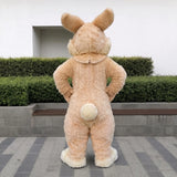 Cute Rabbit Mascot Costume, Plush Bunny Character Suit, Full Body Animal Costume